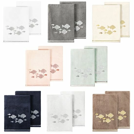 Linum Home Textiles Turkish Cotton Figi 2-piece Embellished Bath Towel Set White Linum Home Textiles Turkish Cotton Figi 2-piece Embellished Bath Towel Set White -Linum Home Textiles store unnamed file 6187