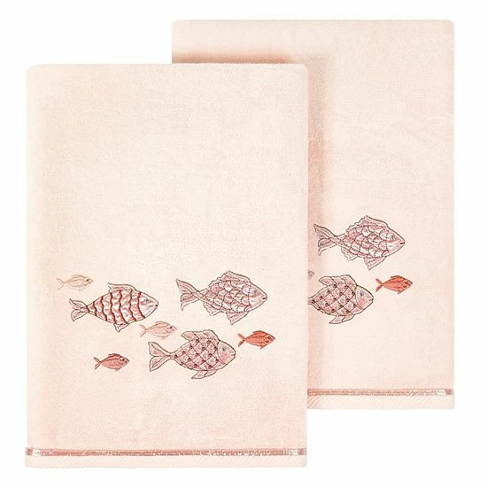 Linum Home Textiles Turkish Cotton Figi 2-piece Embellished Bath Towel Set White Linum Home Textiles Turkish Cotton Figi 2-piece Embellished Bath Towel Set White -Linum Home Textiles store unnamed file 6188