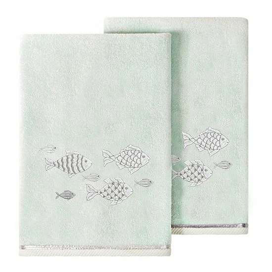 Linum Home Textiles Turkish Cotton Figi 2-piece Embellished Bath Towel Set White Linum Home Textiles Turkish Cotton Figi 2-piece Embellished Bath Towel Set White -Linum Home Textiles store unnamed file 6191