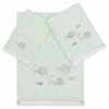 Linum Home Textiles Turkish Cotton Figi 3-piece Embellished Towel Set Marine