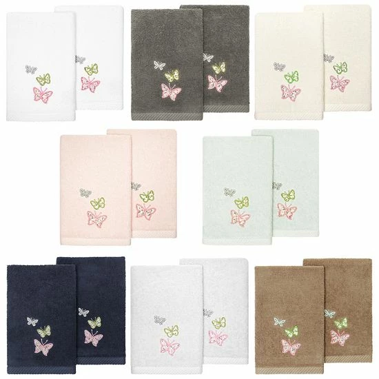 Linum Home Textiles Turkish Cotton Mariposa 2-piece Embellished Fingertip Towel Set Beige Linum Home Textiles Turkish Cotton Mariposa 2-piece Embellished Fingertip Towel Set Beige -Linum Home Textiles store unnamed file 6218