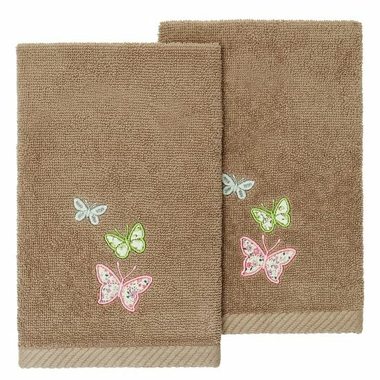 Linum Home Textiles Turkish Cotton Mariposa 2-piece Embellished Fingertip Towel Set Beige Linum Home Textiles Turkish Cotton Mariposa 2-piece Embellished Fingertip Towel Set Beige -Linum Home Textiles store unnamed file 6225