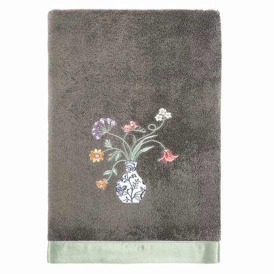 Linum Home Textiles Turkish Cotton Stella 4-piece Embellished Towel Set Beige 4 Linum Home Textiles Turkish Cotton Stella 4-piece Embellished Towel Set Beige - Image 4