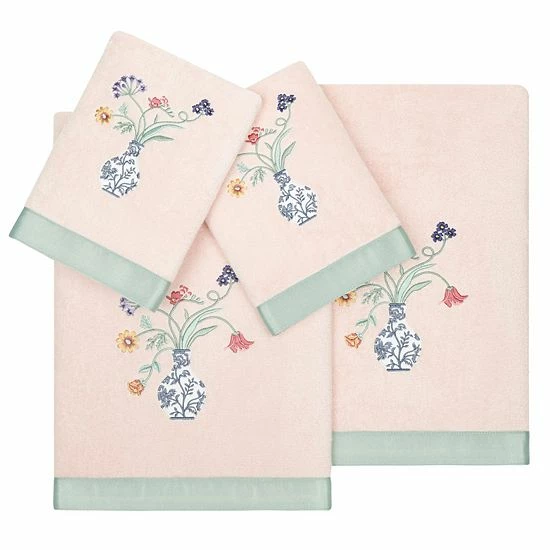 Linum Home Textiles Turkish Cotton Stella 4-piece Embellished Towel Set Beige 10 Linum Home Textiles Turkish Cotton Stella 4-piece Embellished Towel Set Beige - Image 10