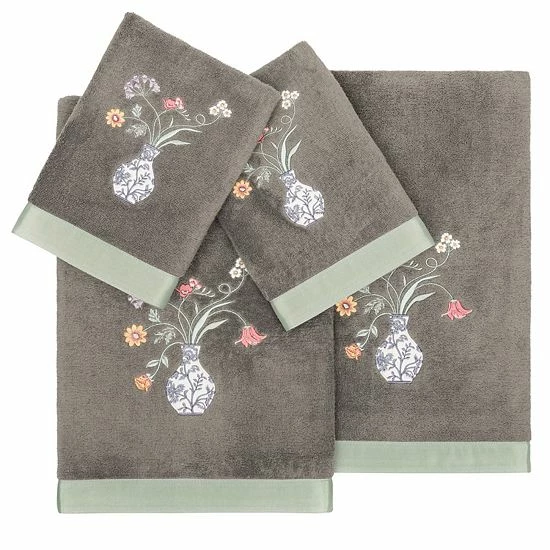 Linum Home Textiles Turkish Cotton Stella 4-piece Embellished Towel Set Beige 13 Linum Home Textiles Turkish Cotton Stella 4-piece Embellished Towel Set Beige - Image 13