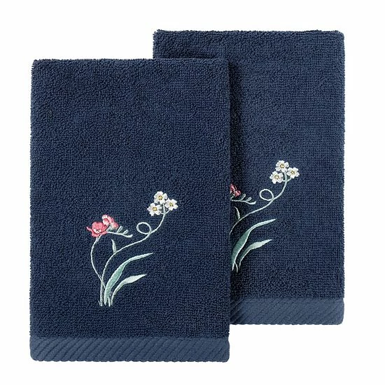 Linum Home Textiles Turkish Cotton Stella 2-piece Embellished Fingertip Towel Set Beige 9 Linum Home Textiles Turkish Cotton Stella 2-piece Embellished Fingertip Towel Set Beige - Image 9