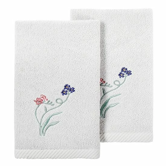 Linum Home Textiles Turkish Cotton Stella 2-piece Embellished Fingertip Towel Set Beige 13 Linum Home Textiles Turkish Cotton Stella 2-piece Embellished Fingertip Towel Set Beige - Image 13