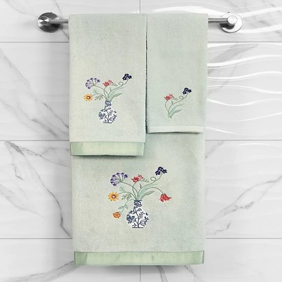 Linum Home Textiles Turkish Cotton Stella 2-piece Embellished Hand Towel Set Blush 3 Linum Home Textiles Turkish Cotton Stella 2-piece Embellished Hand Towel Set Blush - Image 3
