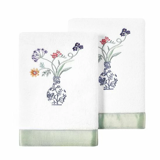 Linum Home Textiles Turkish Cotton Stella 2-piece Embellished Hand Towel Set Blush 11 Linum Home Textiles Turkish Cotton Stella 2-piece Embellished Hand Towel Set Blush - Image 11