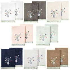 Linum Home Textiles Turkish Cotton Stella 2-piece Embellished Bath Towel Set Blush -Linum Home Textiles store unnamed file 6321