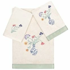 Linum Home Textiles Turkish Cotton Stella 3-piece Embellished Towel Set Silver -Linum Home Textiles store unnamed file 6343