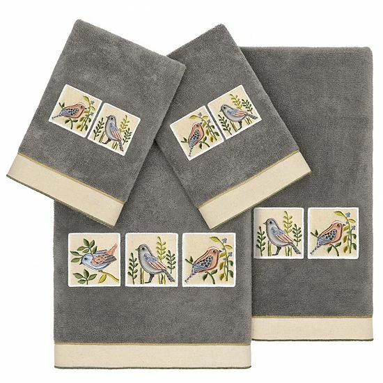 Linum Home Textiles Turkish Cotton Belinda 4-piece Embellished Towel Set Charcoal Linum Home Textiles Turkish Cotton Belinda 4-piece Embellished Towel Set Charcoal -Linum Home Textiles store unnamed file 6348