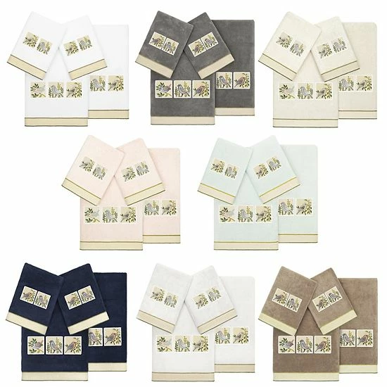 Linum Home Textiles Turkish Cotton Belinda 4-piece Embellished Towel Set Charcoal Linum Home Textiles Turkish Cotton Belinda 4-piece Embellished Towel Set Charcoal -Linum Home Textiles store unnamed file 6355