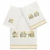 Linum Home Textiles Turkish Cotton Belinda 3-piece Embellished Towel Set Aqua