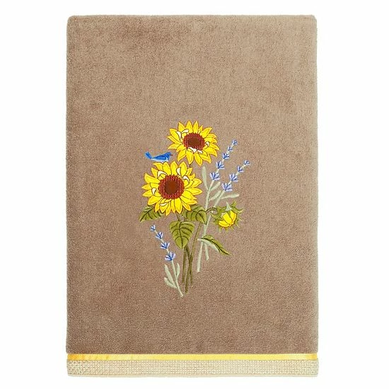Linum Home Textiles Turkish Cotton Girasol 4-piece Embellished Towel Set Blush 4 Linum Home Textiles Turkish Cotton Girasol 4-piece Embellished Towel Set Blush - Image 4