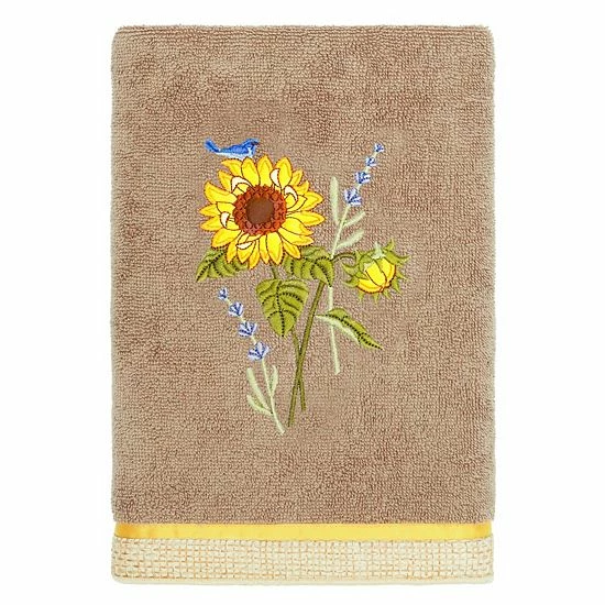 Linum Home Textiles Turkish Cotton Girasol 4-piece Embellished Towel Set Blush 5 Linum Home Textiles Turkish Cotton Girasol 4-piece Embellished Towel Set Blush - Image 5