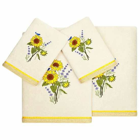 Linum Home Textiles Turkish Cotton Girasol 4-piece Embellished Towel Set Blush 9 Linum Home Textiles Turkish Cotton Girasol 4-piece Embellished Towel Set Blush - Image 9