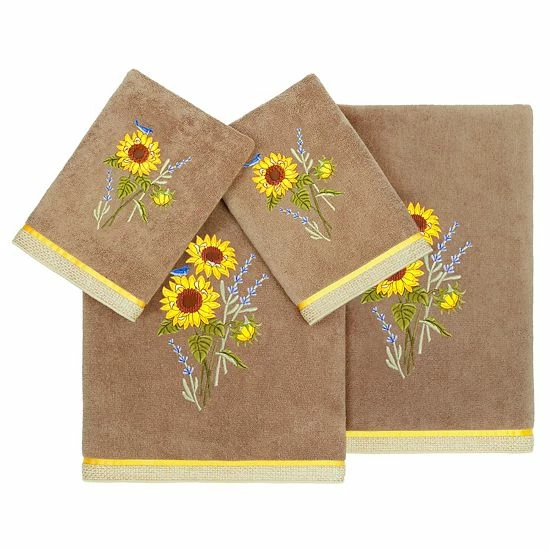 Linum Home Textiles Turkish Cotton Girasol 4-piece Embellished Towel Set Blush 10 Linum Home Textiles Turkish Cotton Girasol 4-piece Embellished Towel Set Blush - Image 10
