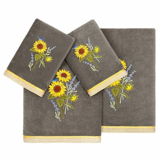 Linum Home Textiles Turkish Cotton Girasol 4-piece Embellished Towel Set Blush 12 Linum Home Textiles Turkish Cotton Girasol 4-piece Embellished Towel Set Blush - Image 12