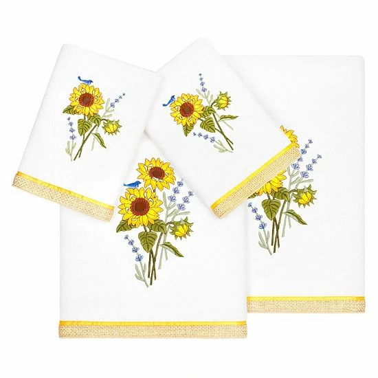 Linum Home Textiles Turkish Cotton Girasol 4-piece Embellished Towel Set Blush 15 Linum Home Textiles Turkish Cotton Girasol 4-piece Embellished Towel Set Blush - Image 15