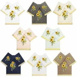 Linum Home Textiles Turkish Cotton Girasol 3-piece Embellished Towel Set White -Linum Home Textiles store unnamed file 6447