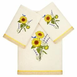 Linum Home Textiles Turkish Cotton Girasol 3-piece Embellished Towel Set White -Linum Home Textiles store unnamed file 6453