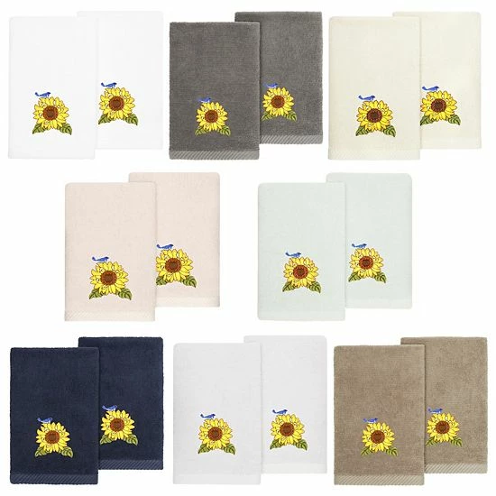 Linum Home Textiles Turkish Cotton Girasol 2-piece Embellished Fingertip Towel Set Blush Linum Home Textiles Turkish Cotton Girasol 2-piece Embellished Fingertip Towel Set Blush -Linum Home Textiles store unnamed file 6460