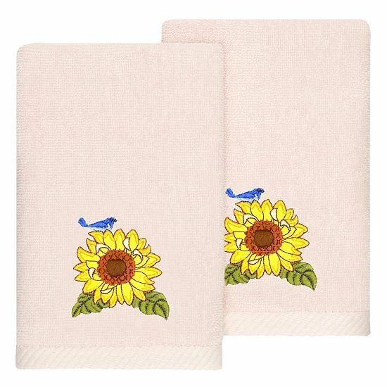 Linum Home Textiles Turkish Cotton Girasol 2-piece Embellished Fingertip Towel Set Blush Linum Home Textiles Turkish Cotton Girasol 2-piece Embellished Fingertip Towel Set Blush -Linum Home Textiles store unnamed file 6468