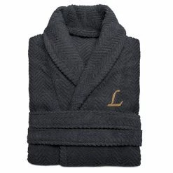 Linum Home Textiles Turkish Cotton Personalized Herringbone Weave Bathrobe -Linum Home Textiles store unnamed file 647