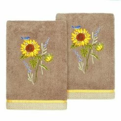 Linum Home Textiles Turkish Cotton Girasol 2-piece Embellished Hand Towel Set Cocoa 21 Linum Home Textiles Turkish Cotton Girasol 2-piece Embellished Hand Towel Set Cocoa -Linum Home Textiles store unnamed file 6477