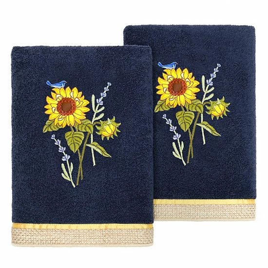 Linum Home Textiles Turkish Cotton Girasol 2-piece Embellished Hand Towel Set Cocoa 12 Linum Home Textiles Turkish Cotton Girasol 2-piece Embellished Hand Towel Set Cocoa - Image 12