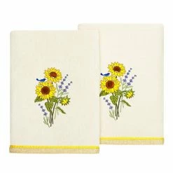 Linum Home Textiles Turkish Cotton Girasol 2-piece Embellished Bath Towel Set Silver -Linum Home Textiles store unnamed file 6487