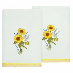 Linum Home Textiles Turkish Cotton Girasol 2-piece Embellished Bath Towel Set Silver -Linum Home Textiles store unnamed file 6491