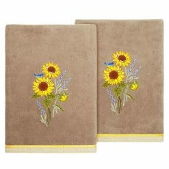 Linum Home Textiles Turkish Cotton Girasol 2-piece Embellished Bath Towel Set Silver -Linum Home Textiles store unnamed file 6493