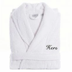 Women's Linum Home Textiles Turkish Cotton Embroidered ''Hers'' Terry Bathrobe Black 4 Women's Linum Home Textiles Turkish Cotton Embroidered ''Hers'' Terry Bathrobe Black -Linum Home Textiles store unnamed file 6517