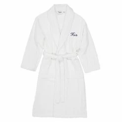 Men's Linum Home Textiles Turkish Cotton Embroidered ''His'' Terry Bathrobe Navy 2 Men's Linum Home Textiles Turkish Cotton Embroidered ''His'' Terry Bathrobe Navy -Linum Home Textiles store unnamed file 6522