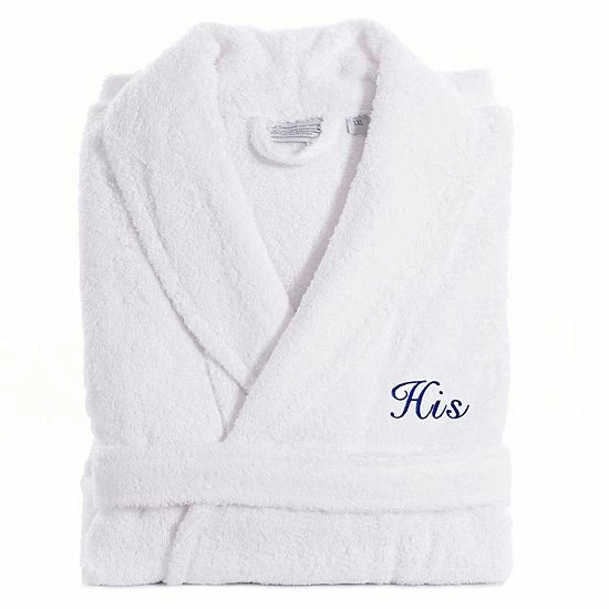 Men's Linum Home Textiles Turkish Cotton Embroidered ''His'' Terry Bathrobe Navy Men's Linum Home Textiles Turkish Cotton Embroidered ''His'' Terry Bathrobe Navy -Linum Home Textiles store unnamed file 6523