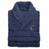 Linum Home Textiles Turkish Cotton Personalized Herringbone Weave Bathrobe
