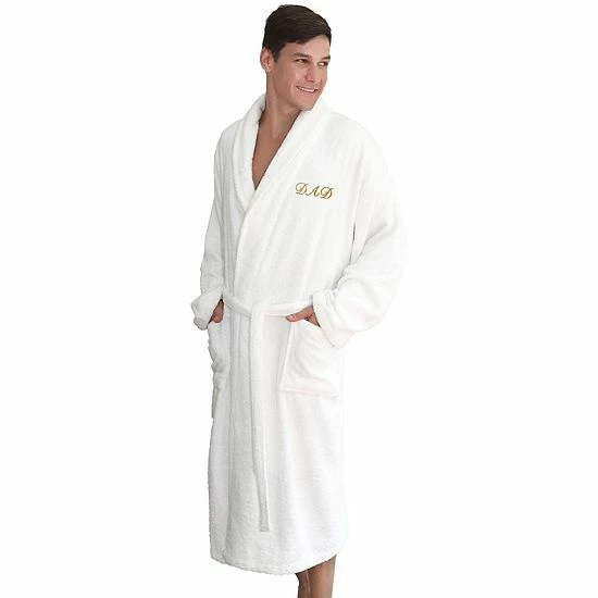 Linum Home Textiles "Dad" Embroidered Cotton Terry Bathrobe Gold Embroidery Linum Home Textiles "Dad" Embroidered Cotton Terry Bathrobe Gold Embroidery -Linum Home Textiles store unnamed file 6620