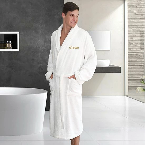 Linum Home Textiles "Groom" Embroidered Cotton Terry Bathrobe Navy Linum Home Textiles "Groom" Embroidered Cotton Terry Bathrobe Navy -Linum Home Textiles store unnamed file 6630
