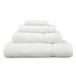 Linum Home Textiles Herringbone 4-piece Bath Towel Set Midnight Blue