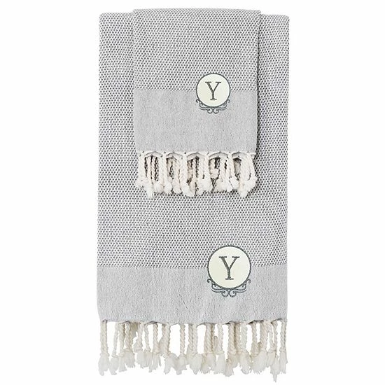 Linum Home Textiles Turkish Cotton Personalized Fun In Paradise Pestemal Beach And Hand Towel Set 19 Linum Home Textiles Turkish Cotton Personalized Fun In Paradise Pestemal Beach And Hand Towel Set - Image 19