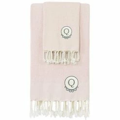 Linum Home Textiles Turkish Cotton Personalized Fun In Paradise Pestemal Beach And Hand Towel Set