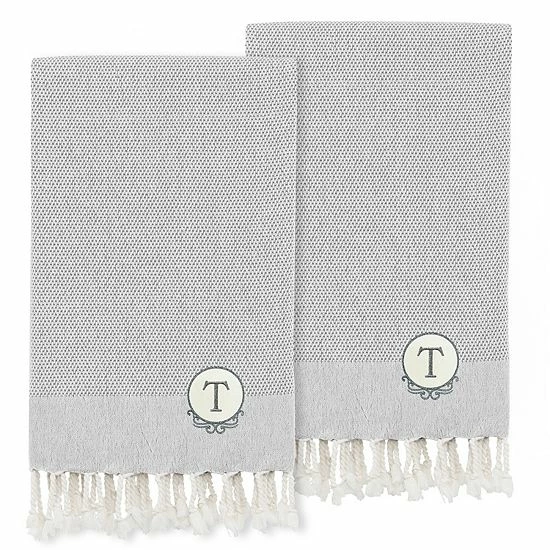 Linum Home Textiles Turkish Cotton Personalized Fun In Paradise Pestemal 2-pack Hand Towel Set 16 Linum Home Textiles Turkish Cotton Personalized Fun In Paradise Pestemal 2-pack Hand Towel Set - Image 16