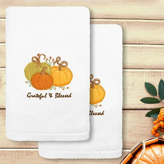 Linum Home Textiles Grateful & Blessed Embroidered Luxury Turkish Cotton 2-pack Hand Towel Set White Linum Home Textiles Grateful & Blessed Embroidered Luxury Turkish Cotton 2-pack Hand Towel Set White -Linum Home Textiles store unnamed file 6742