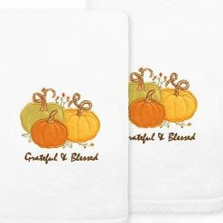 Linum Home Textiles Grateful & Blessed Embroidered Luxury Turkish Cotton 2-pack Hand Towel Set White 2 Linum Home Textiles Grateful & Blessed Embroidered Luxury Turkish Cotton 2-pack Hand Towel Set White -Linum Home Textiles store unnamed file 6743