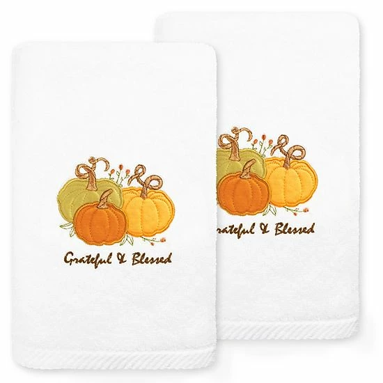 Linum Home Textiles Grateful & Blessed Embroidered Luxury Turkish Cotton 2-pack Hand Towel Set White Linum Home Textiles Grateful & Blessed Embroidered Luxury Turkish Cotton 2-pack Hand Towel Set White -Linum Home Textiles store unnamed file 6744