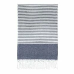 Linum Home Textiles Elegant Thin Stripe Pestemal Beach Towel Turquoise