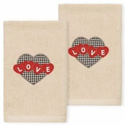 Linum Home Textiles Love Hearts Embroidered Luxury Turkish 2-pack Cotton Hand Towels Set White 2 Linum Home Textiles Love Hearts Embroidered Luxury Turkish 2-pack Cotton Hand Towels Set White -Linum Home Textiles store unnamed file 6789
