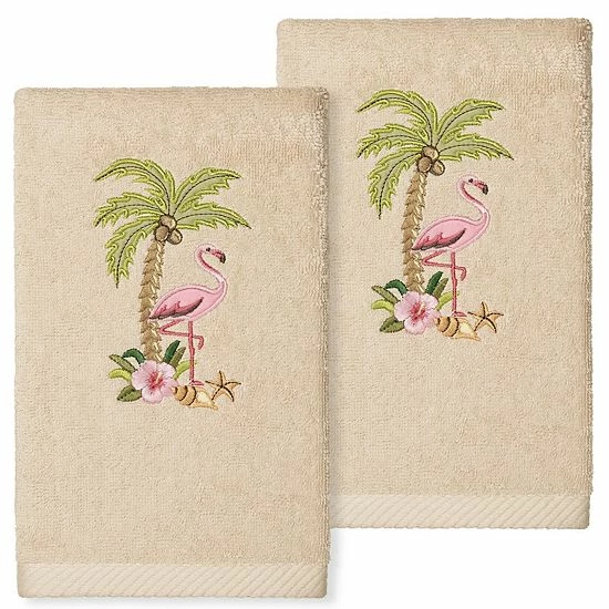 Linum Home Textiles Turkish Cotton Flora Embroidered 2-pack Hand Towel Set Sand Linum Home Textiles Turkish Cotton Flora Embroidered 2-pack Hand Towel Set Sand -Linum Home Textiles store unnamed file 6792